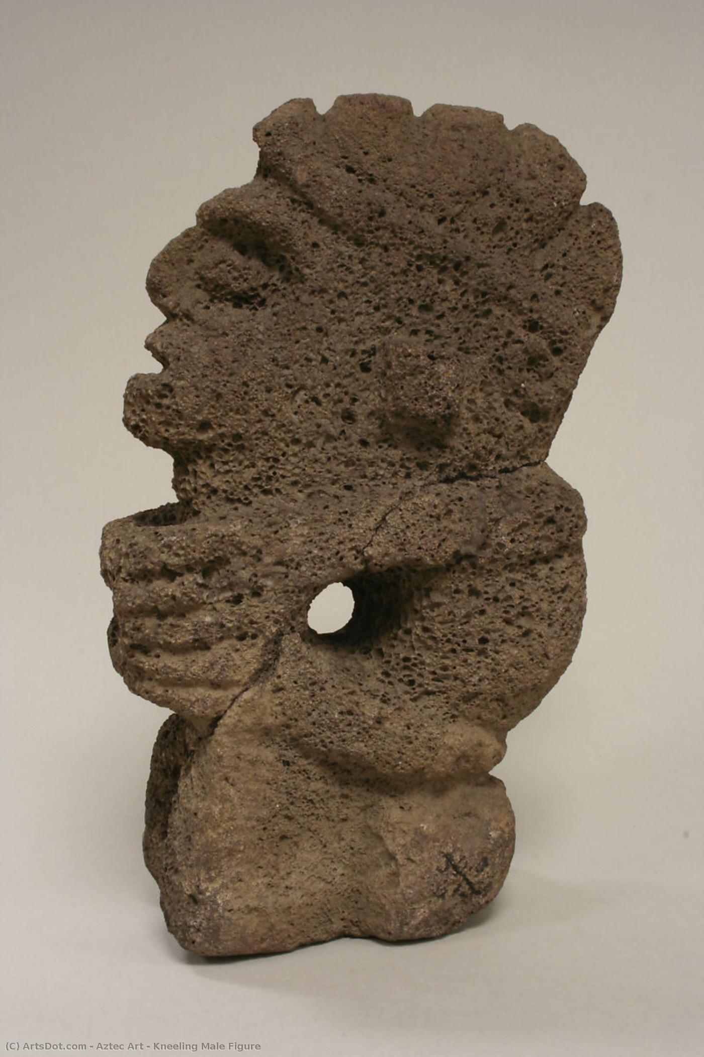 Kniende Männliche Figur — Azteken