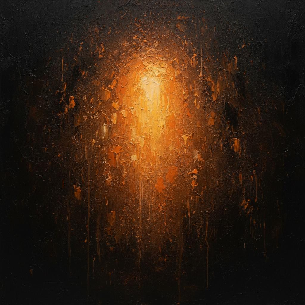 Eternal Ember: A Singular Radiance Emerging From The Obsidian Void — David Moreau