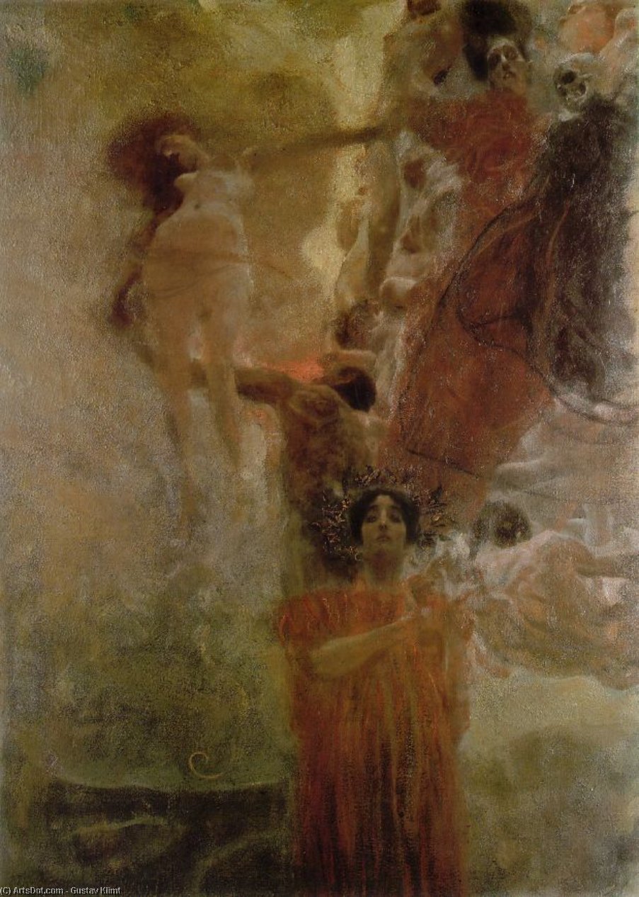 Lékarství (výkres Návrhu) — Gustav Klimt