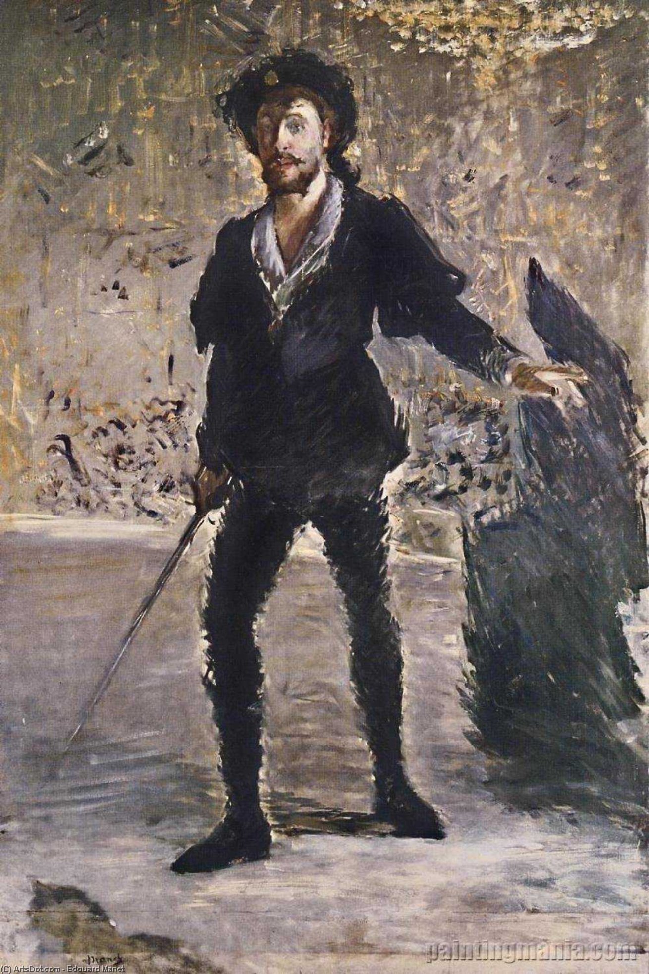 Portrett Av Faure Som Hamlet — Édouard Manet