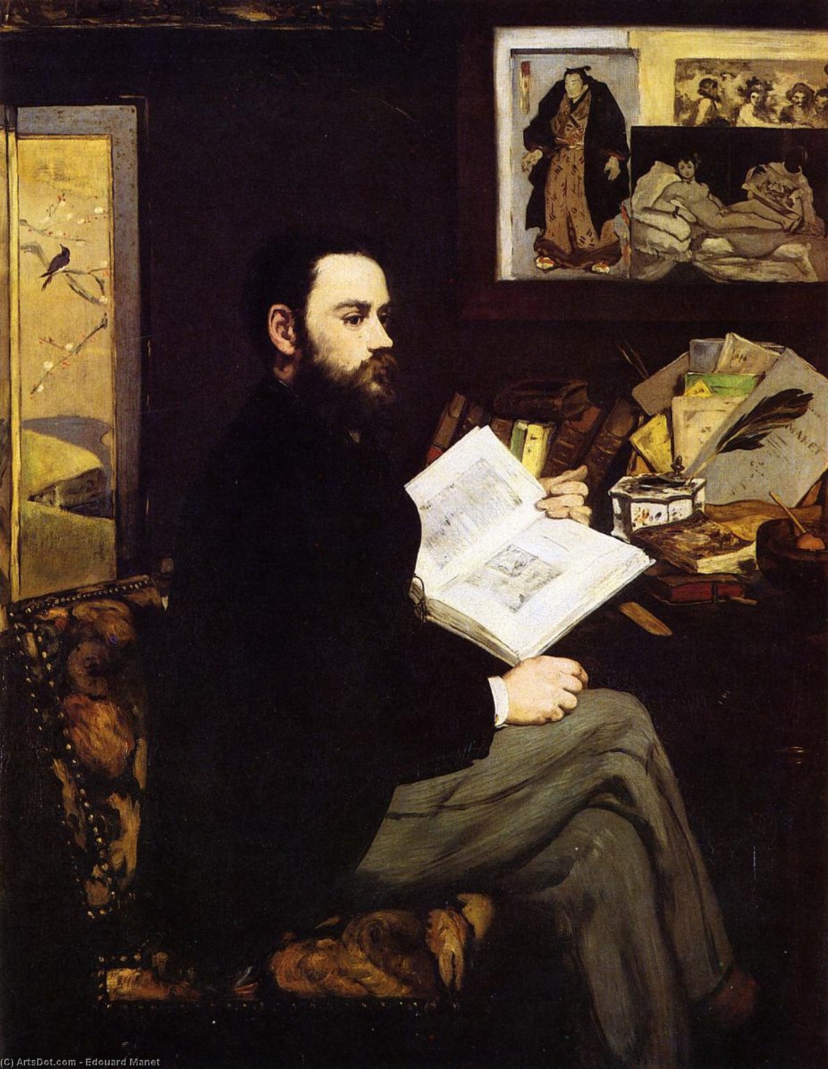 Portrett Av Émile Zola — Édouard Manet