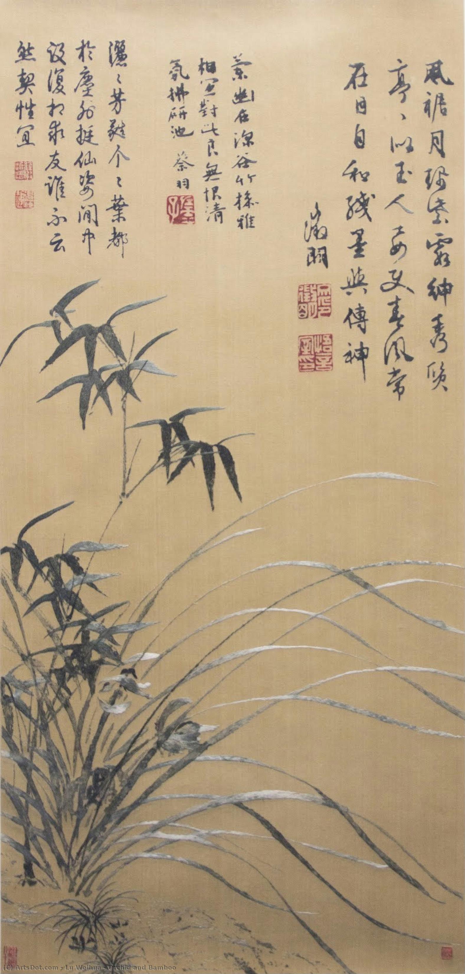 lu weihua, Orchid and Bamboo