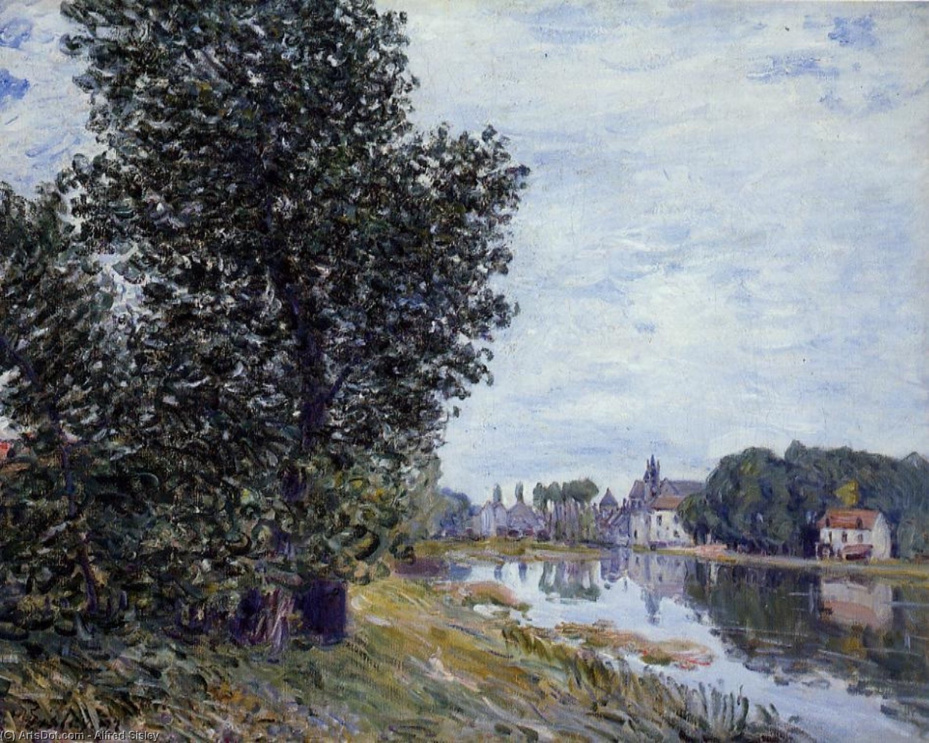 A Moret Sul Loing — Alfred Sisley