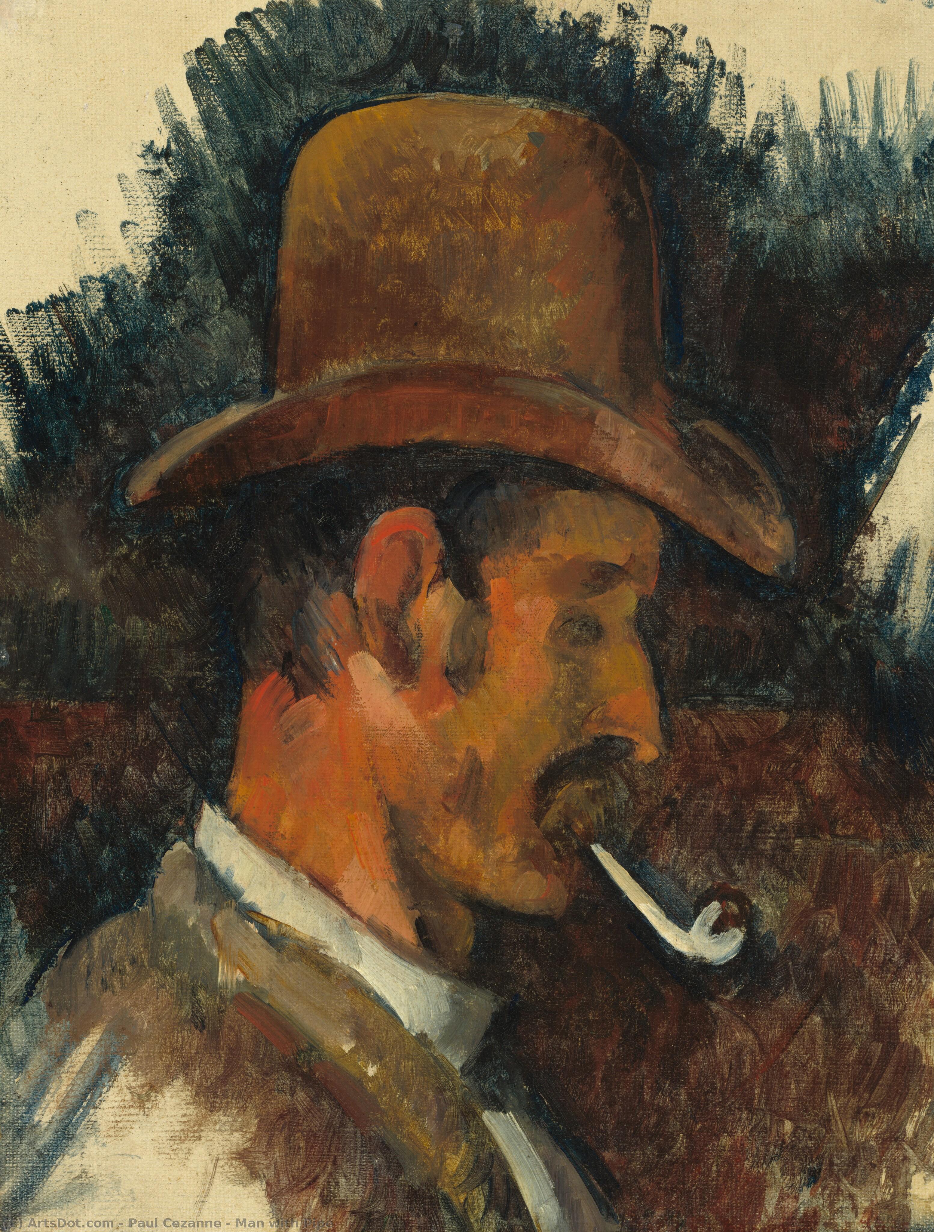 Uomo Con Pipa — Paul Cézanne