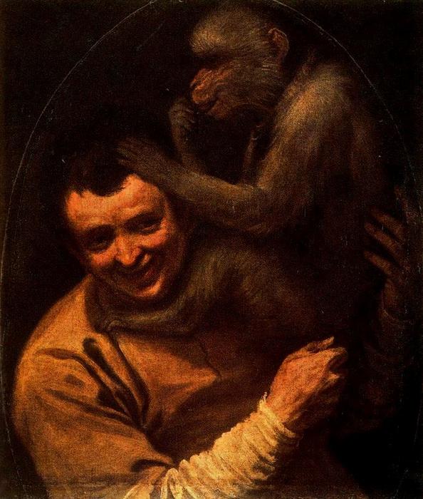 Mann Mit Affe — Annibale Carracci