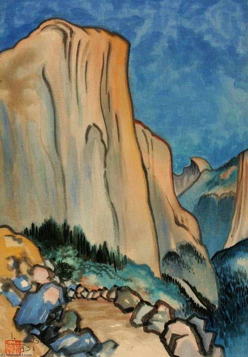 El Capitán by Chiura Obata, painted by hand in oil on linen