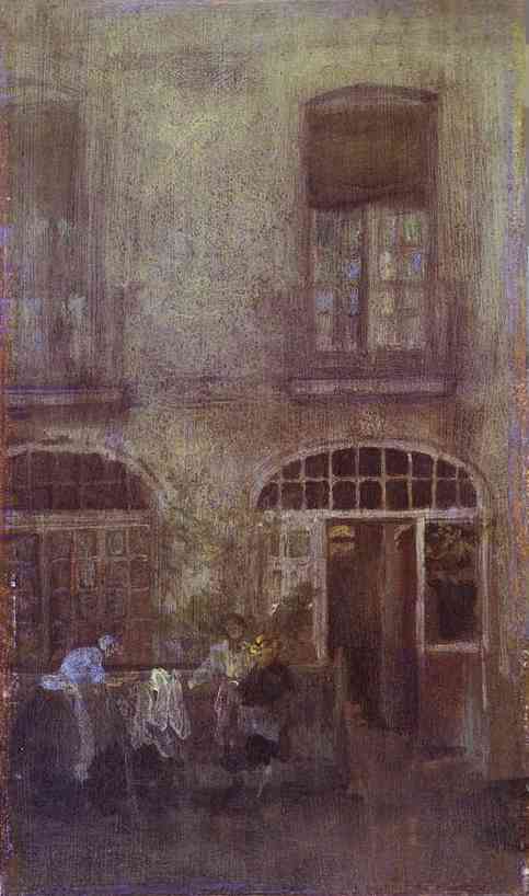 White And Grey, The Hotel Courtyard, Dieppe — James Abbott Mcneill Whistler