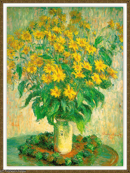 Jarrón Con Crisantemos — Claude Monet