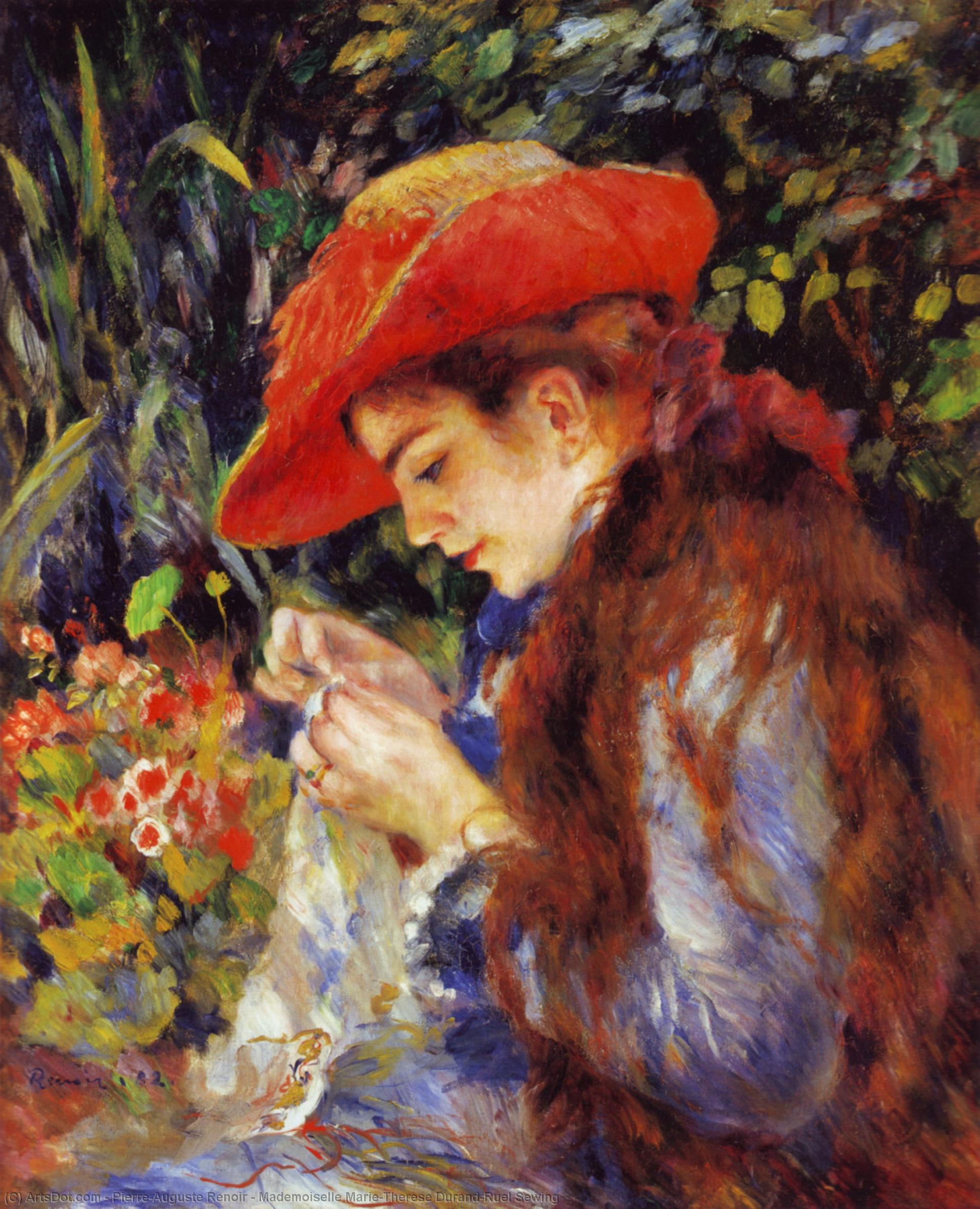 Marie-thérèse Durand-ruel Sewing — Pierre-auguste Renoir