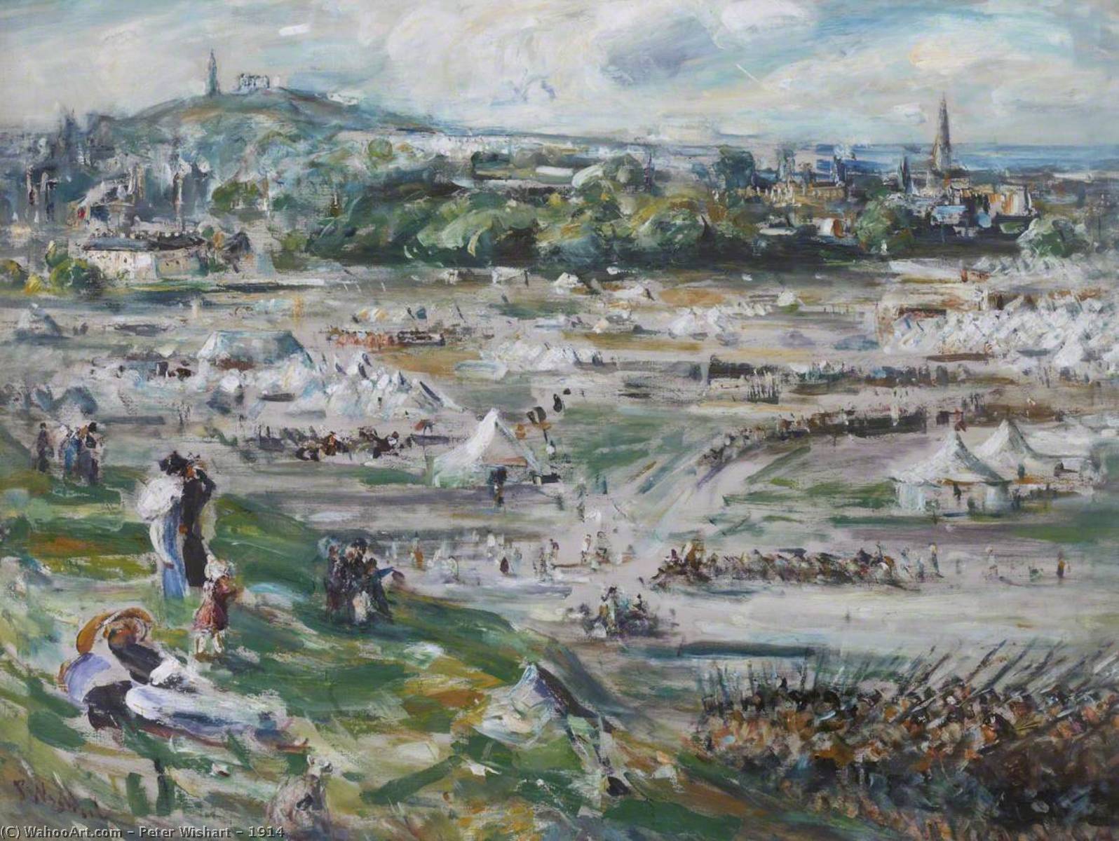 1914 by Peter Wishart, painted by hand in oil on linen