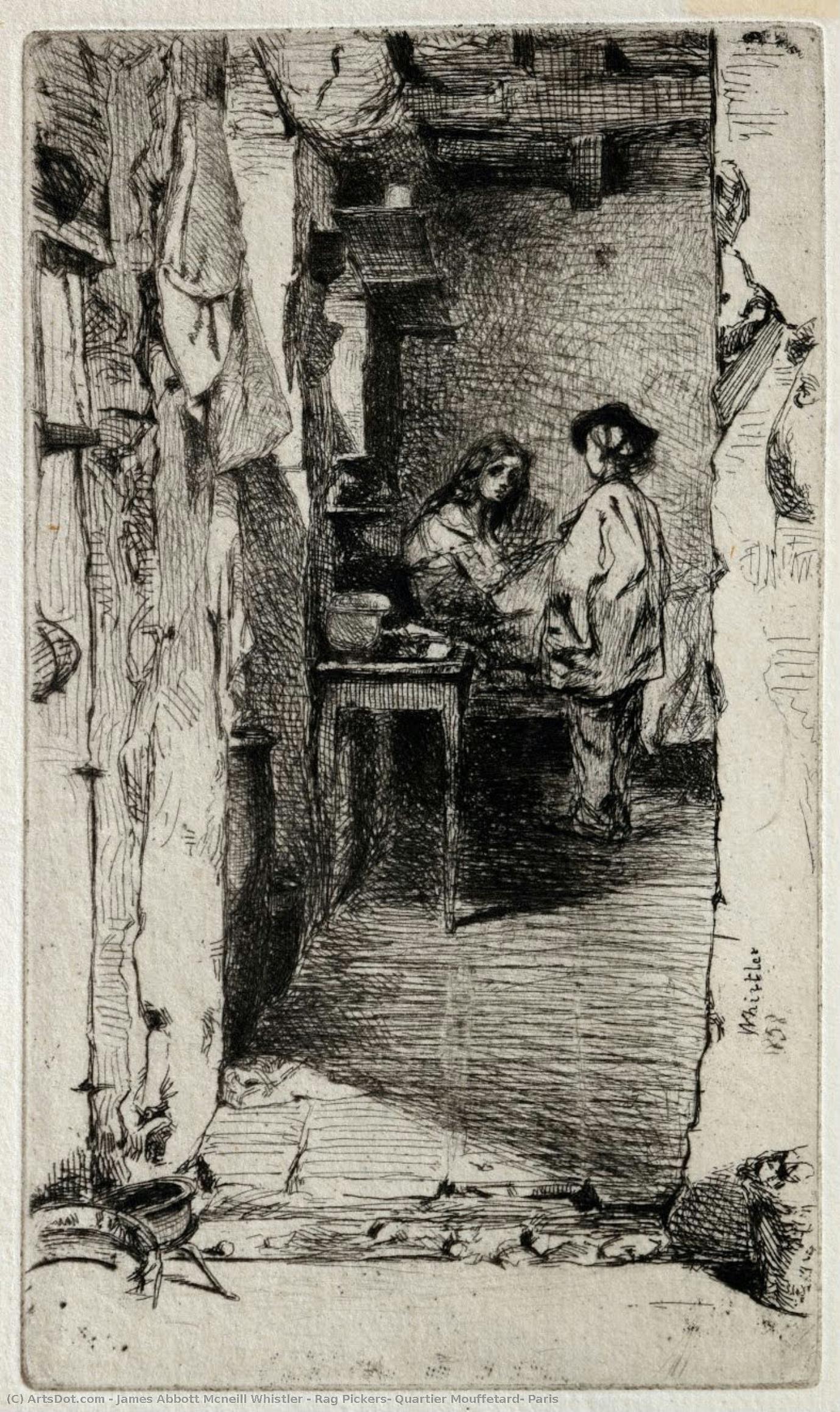 Rag Pickers, Quartier Mouffetard, Paris — James Abbott Mcneill Whistler
