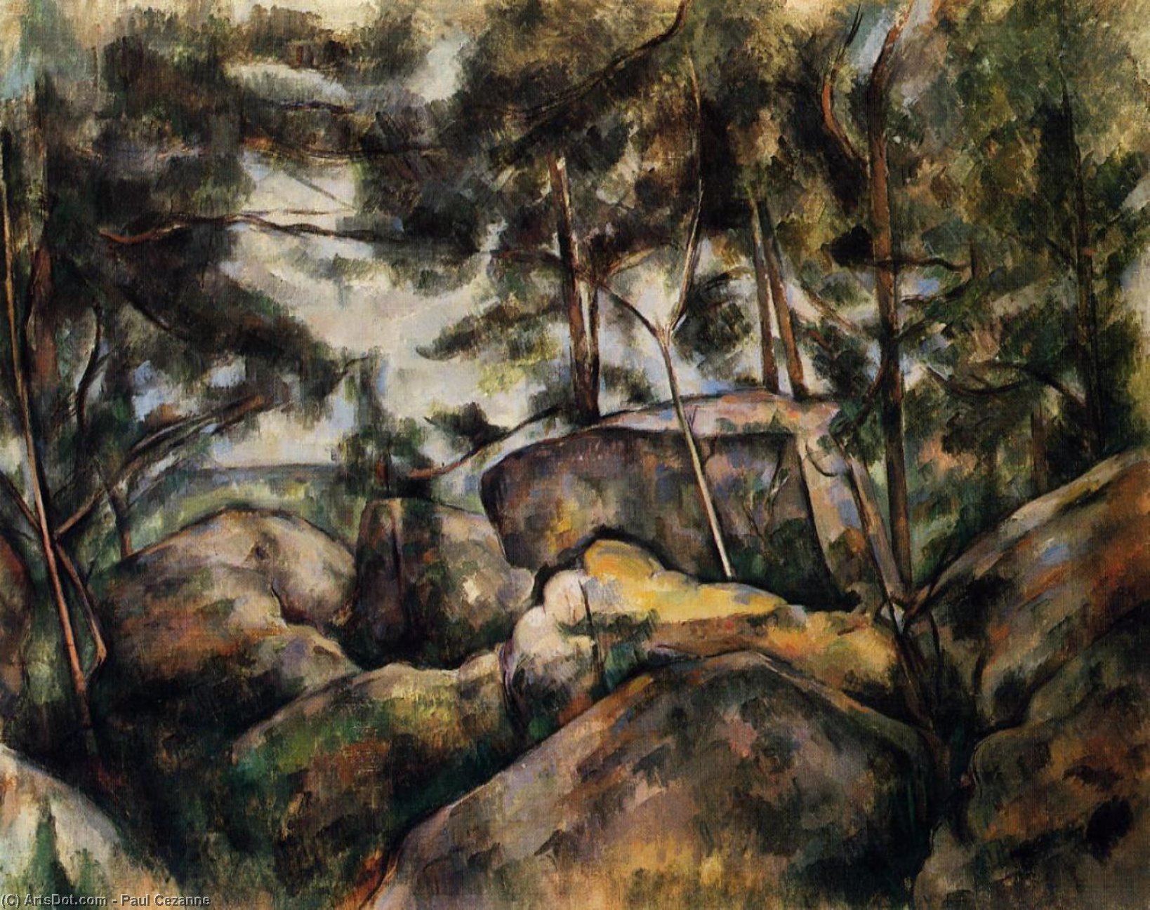 Kivid Fontainebleau's — Paul Cézanne
