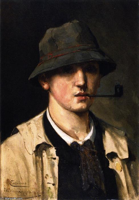 Self Portrait With Pipe [sketch] — თეო ვან რისელბერხი