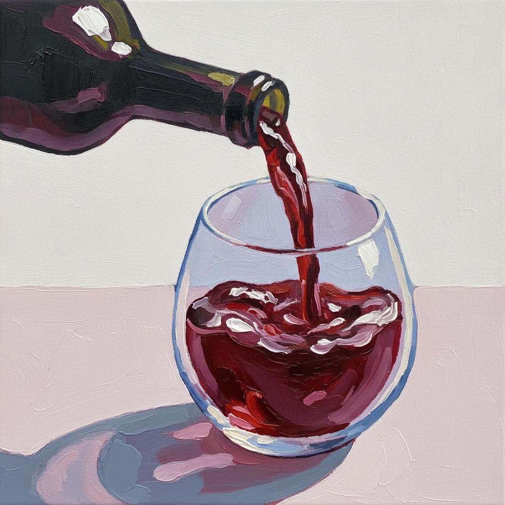 Pouring Burgundy Through Thick Impasto Strokes — Adrien Cordier