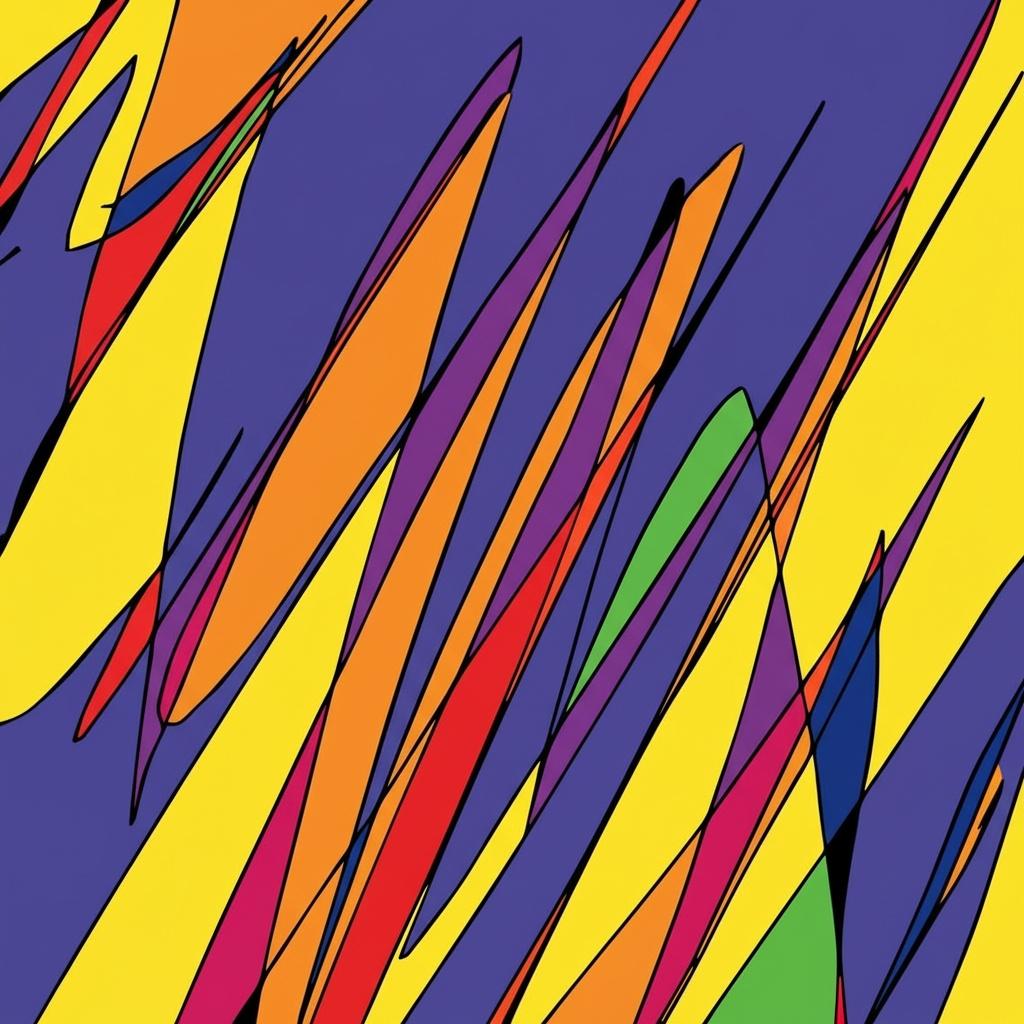 Shattered Prismatic Velocity: A Singular Study In Chromatic Tension And Kinetic Shards — Caroline Pelletier