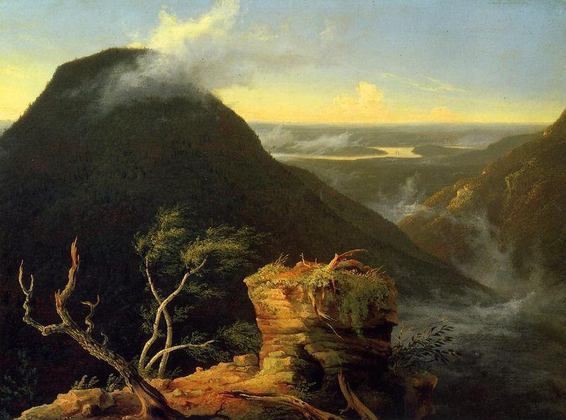 Sonniger Morgen am Hudson River by Thomas Cole, painted by hand in oil on linen