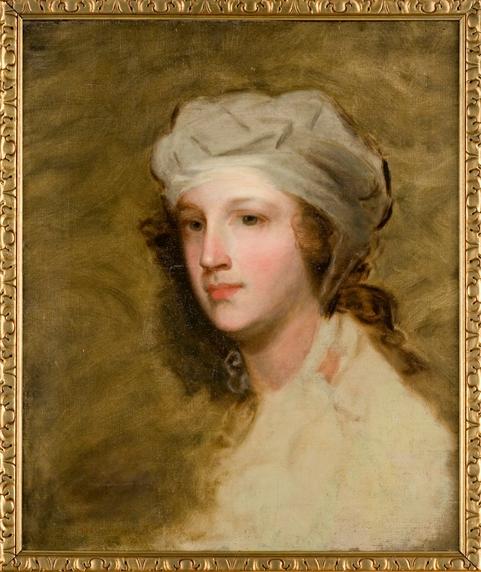 A Revolutionary Belle by Theodore Clement Steele, painted by hand in oil on linen