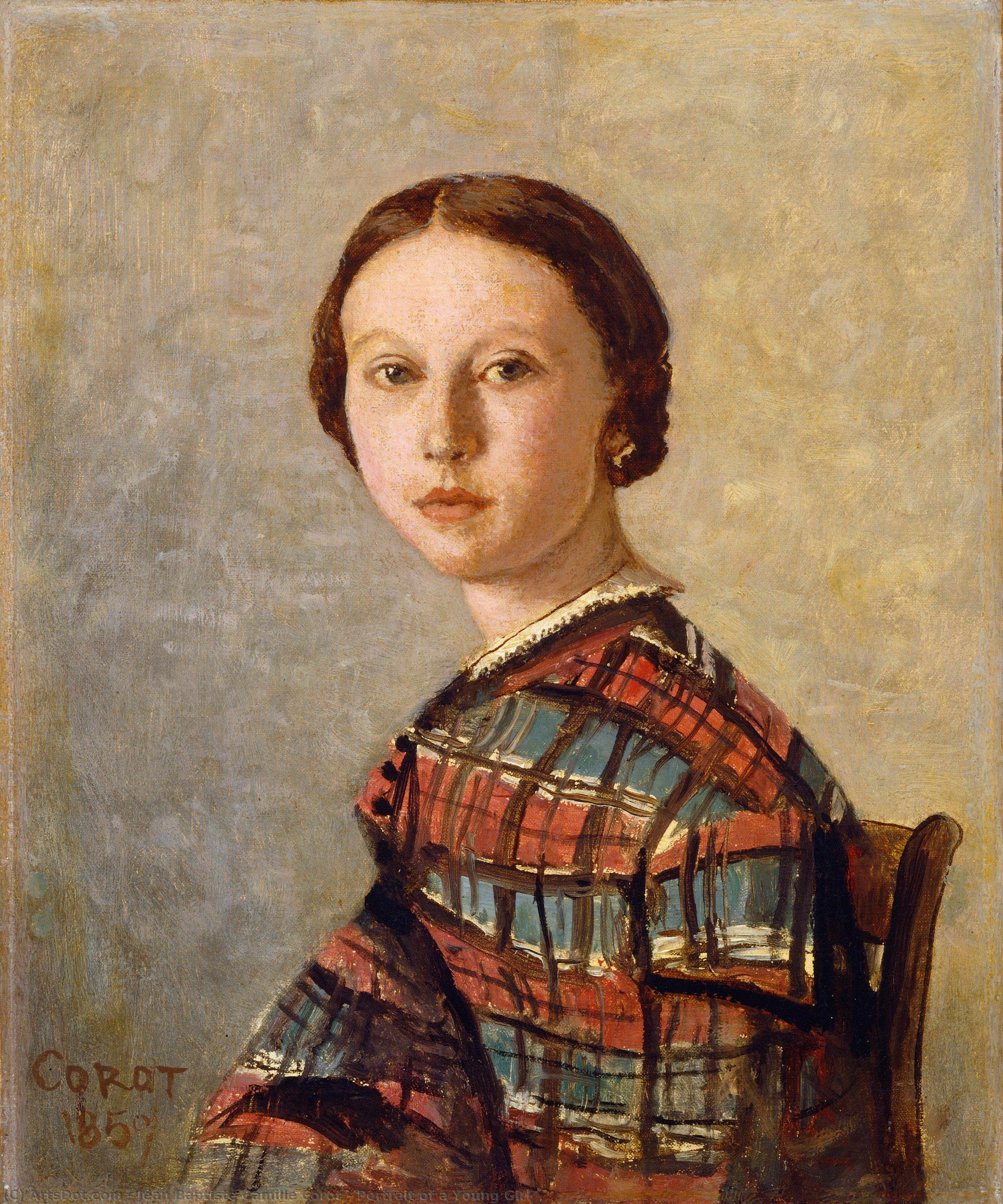 Portrait D'une Jeune Fille — Jean-baptiste-camille Corot