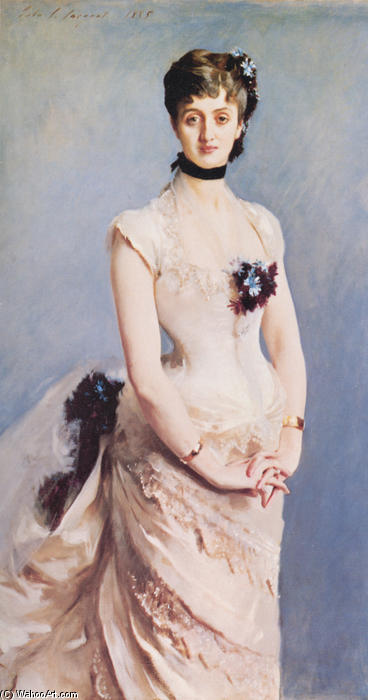 Madame Paul Poirson di John Singer Sargent, dipinto a mano con olio su tela di lino