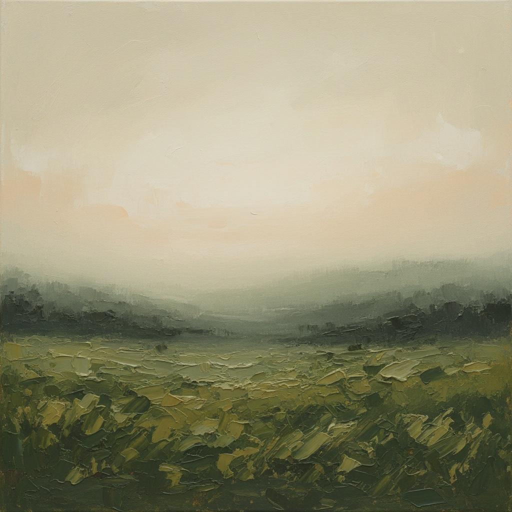 Ethereal Horizon In Moss And Mist: A Singular Study Of Serene Solitude — Laurent Roche