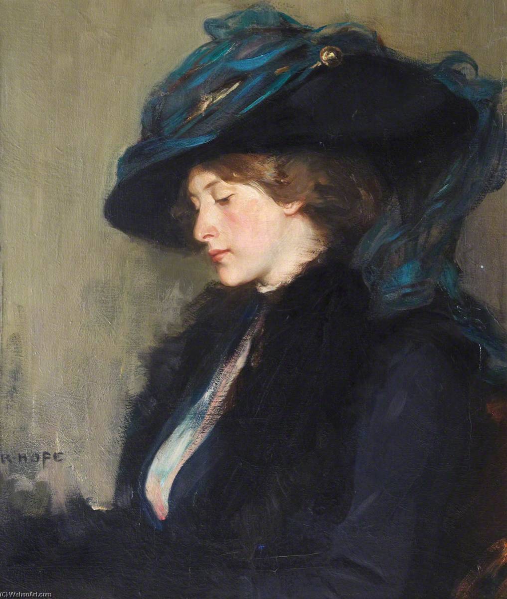 The Blue Veil by Robert Hope, painted by hand in oil on linen