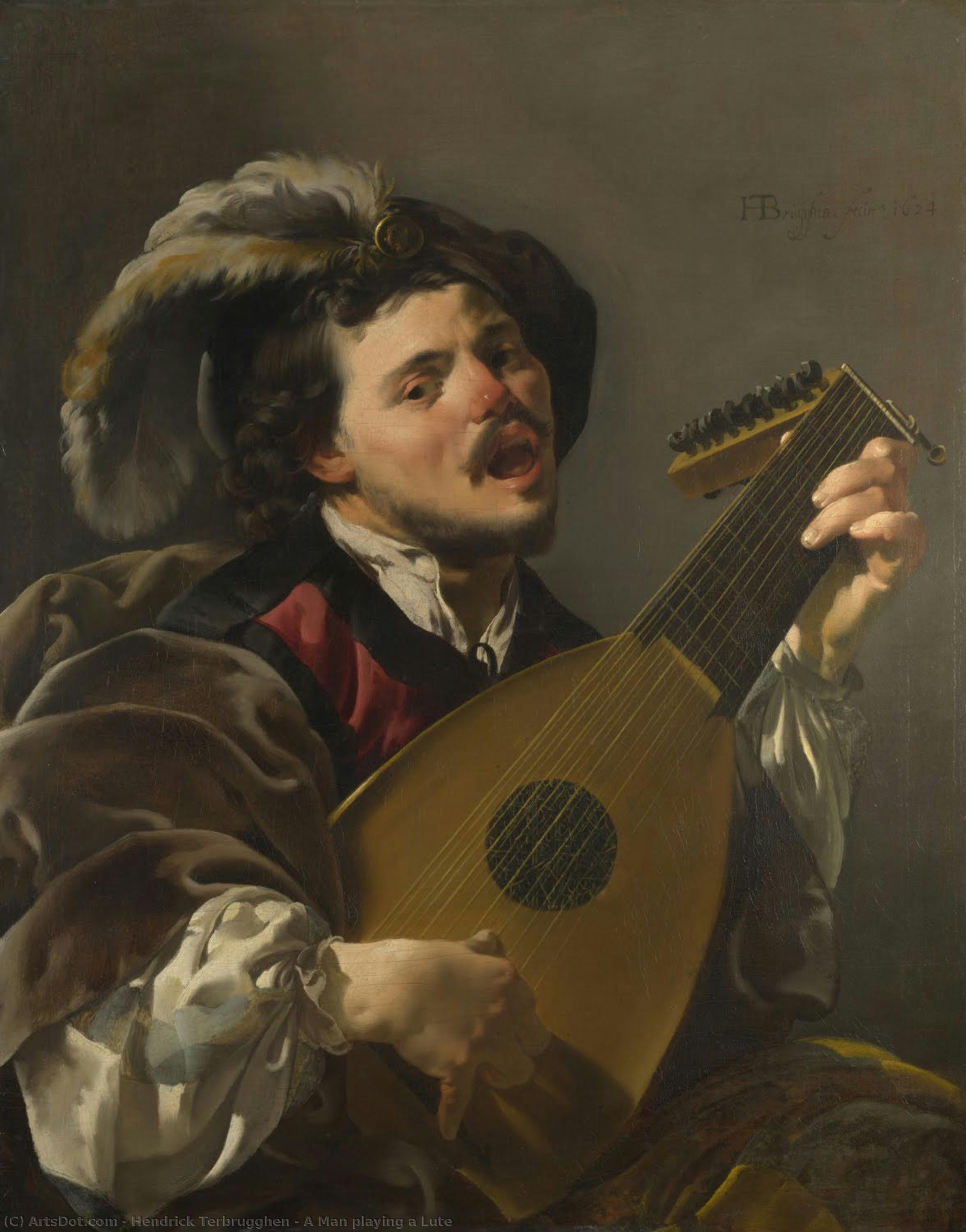 Ein Mann, Der Eine Laute Spielt — Hendrick Terbrugghen