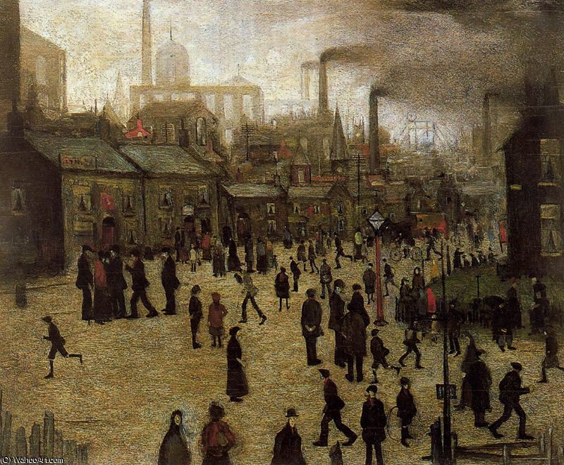 Untitled (251) od Laurence Stephen Lowry, ručně malováno olejem na plátně