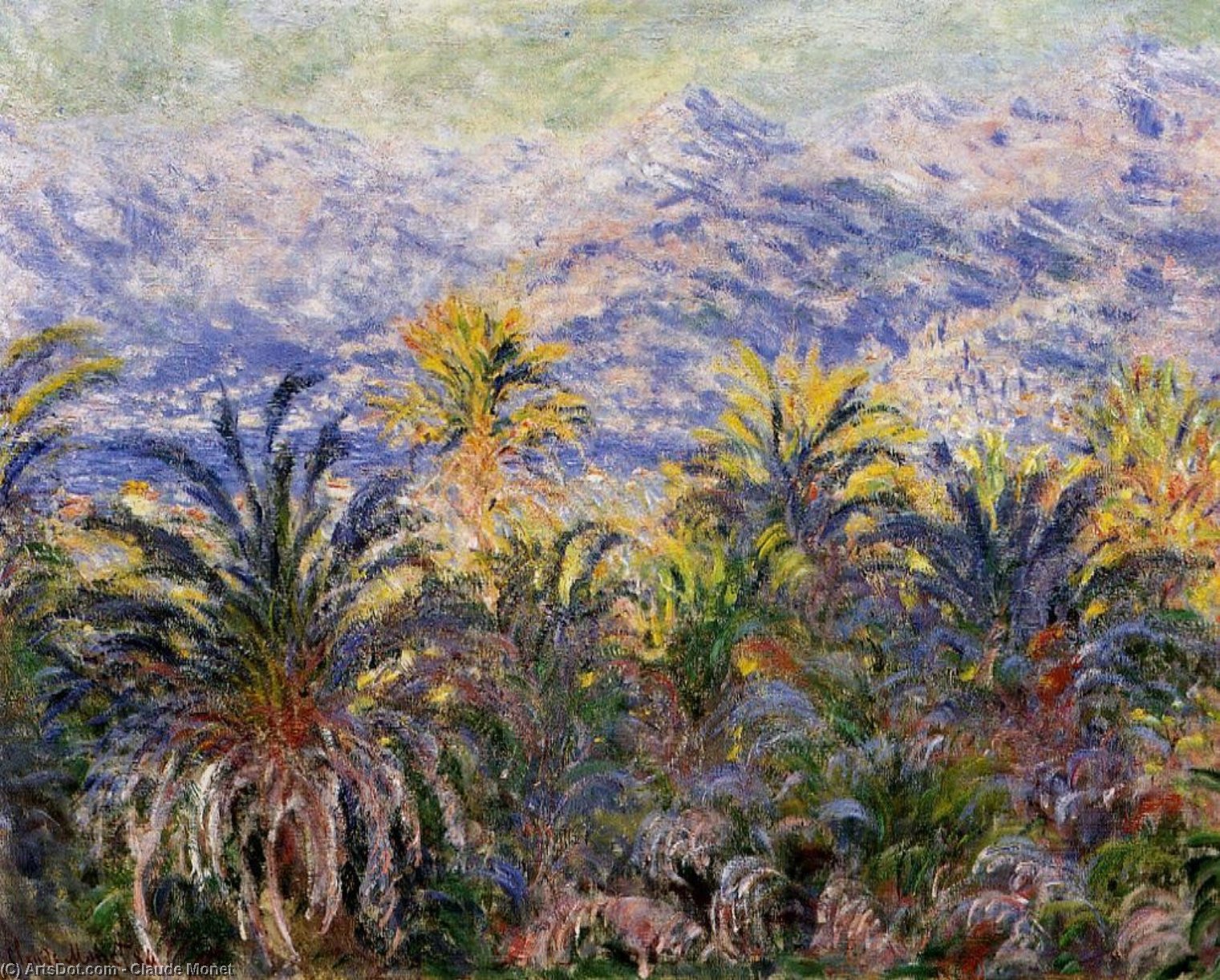 Palm Trees At Bordighera — Claude Monet