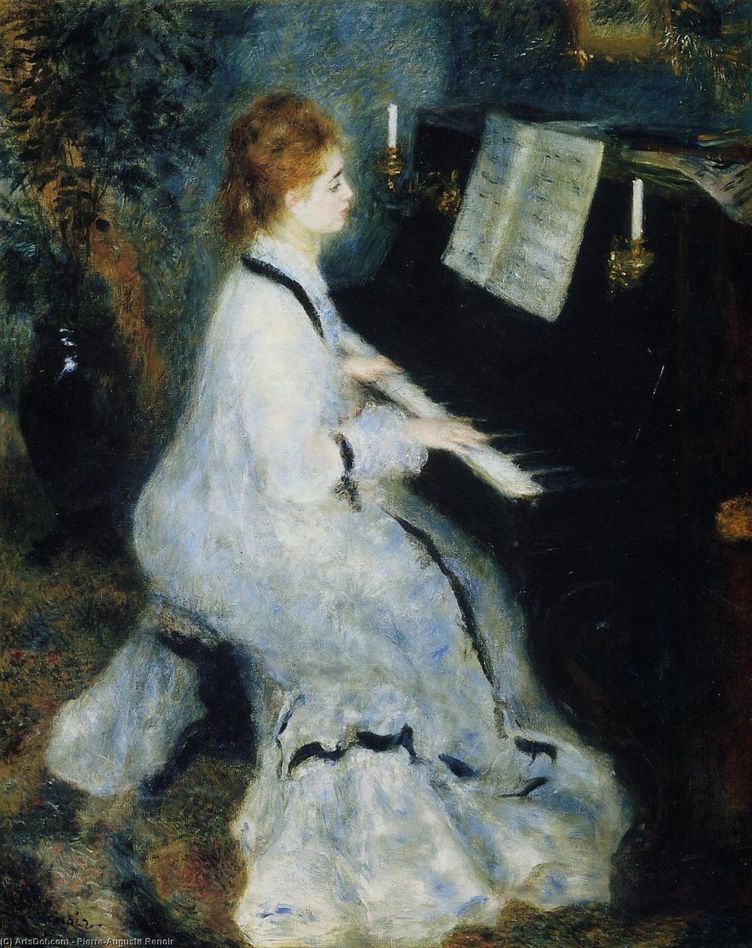 Ung Kvinna Vid Pianot — Pierre-auguste Renoir