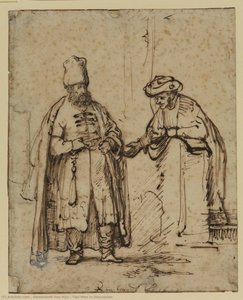 Two Men In Discussion — Rembrandt Van Rijn