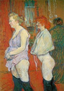 Rue Des Moulins - The Medical Inspection, Acrylic On Canvas, Post-impressionism
