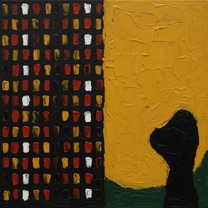 Monolithic Ochre Fragments: A Singular Study in Rhythmic Texture and Shadowed Form