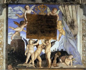 Inscription With Putti — Andrea Mantegna