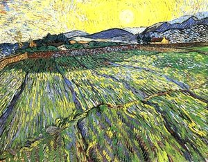 Enclosed Field With Rising Sun — Vinsentas Van Gogas, Post-impressionism