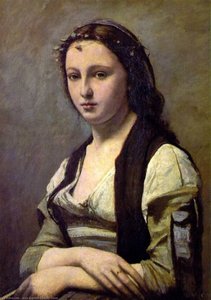 Woman With A Pearl — Jean-baptiste-camille Corot