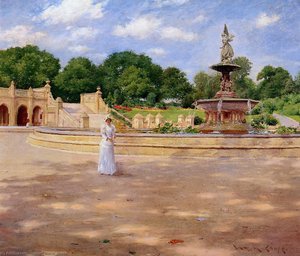 Un Paseo Temprano En El Parque — William Merritt Chase
