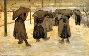 Le Mogli Dei Minatori Che Trasportano Sacchi Di Carbone — Vincent Willem Van Gogh