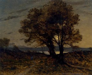 Landscape At Moonlight — Henri-joseph Harpignies
