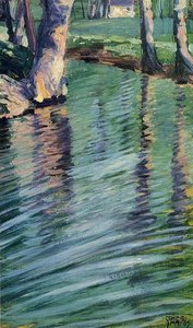 Trees Mirrored In A Pond — Egon Schiele