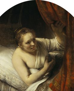 A Woman In Bed — Rembrandt Van Rijn