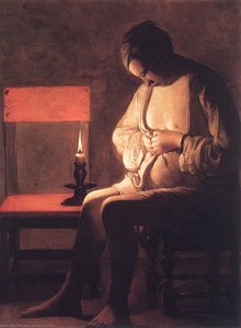 Woman Catching Fleas — Georges De La Tour
