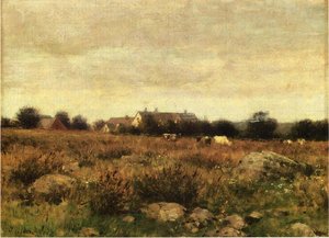 Houses In Pasture — Julian Alden Weir