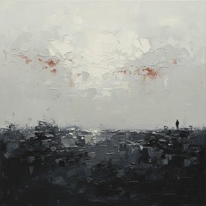 Solitude Amidst The Monolithic Shadows Of An Ethereal And Rust-stained Horizon — Laurent Roche