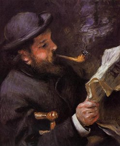 Claude Monet Läser — Pierre-auguste Renoir