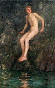 Nude Boy On Rocks — Henry Scott Tuke