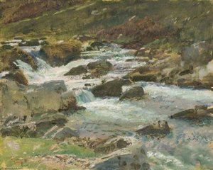 Bagsworthy Water, Exmoor, At Cloud — Sir Alfred James Munnings
