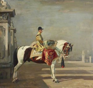 The Drummer Of His Majesty's First Life Guards, Oil On Canvas, British Impressionism