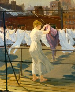 Sun And Wind On The Roof — John French Sloan