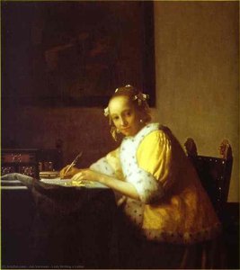 Lady Writing A Letter — Johannes Vermeer