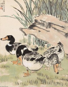 Three Ducks — Xu Beihong